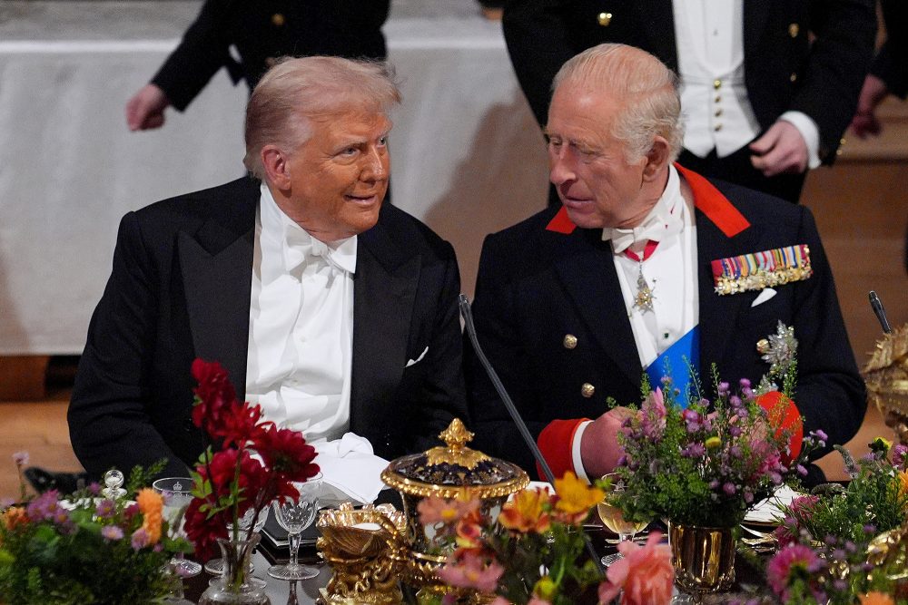 König Charles III. und US-Präsident Trump beim Staatsbankett auf Schloss Windsor am 17. September 2025