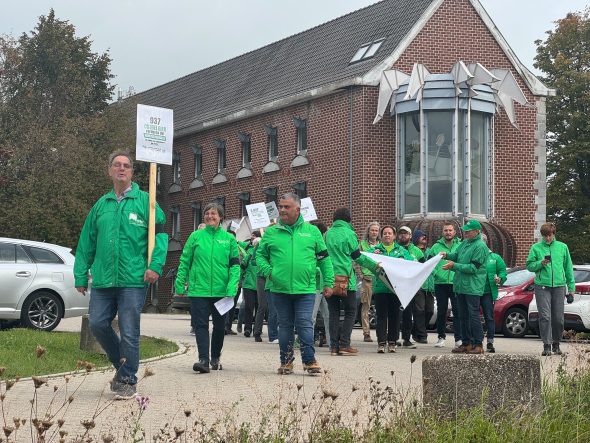 CSC-Demo gegen Arizona-Reformen in Eupen am 16. September 2025