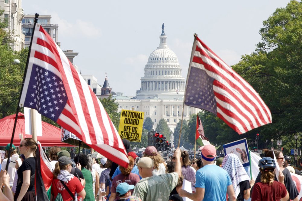 Demo gegen den Einsatz der Nationalgarde in Washington