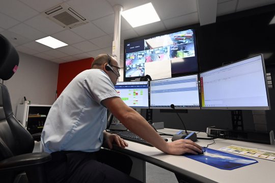 Dispatching-Raum der Lütticher Feuerwehr