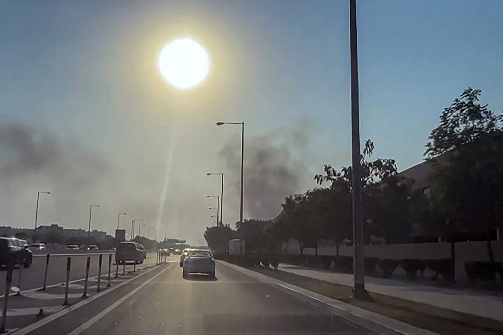 Rauchschwaden in Doha nach dem Angriff der israelischen Armee