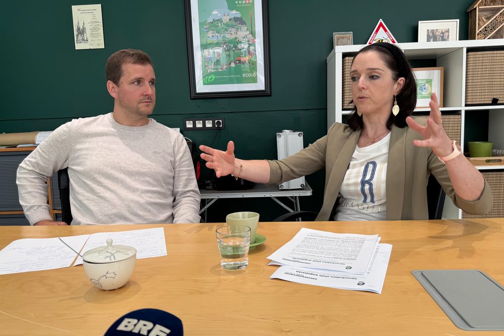 Fabienne Colling und Andreas Jerusalem bei einem Pressetermin