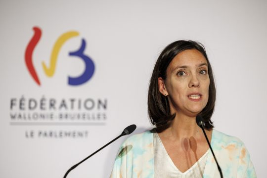 Die Ministerpräsidentin der Föderation Wallonie-Brüssel Elisabeth Degryse