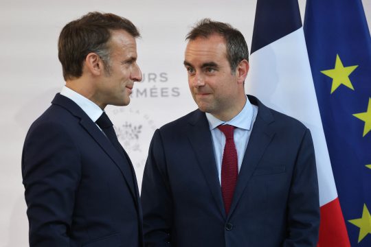 Der französische Premierminister Lecornu mit Präsident Macron