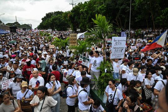 Großdemonstration in Manila
