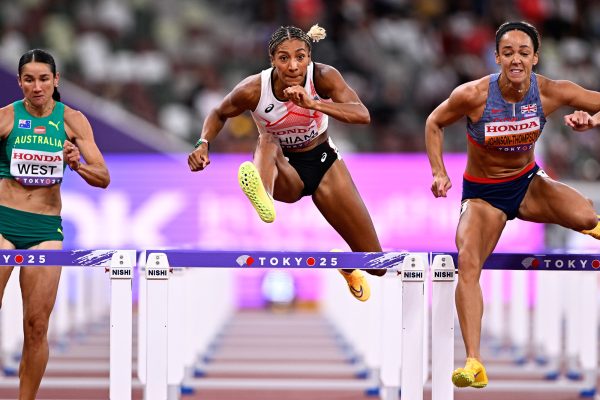Leichtathletik-WM: Nafi Thiam beim 100-Meter-Hürden-Lauf