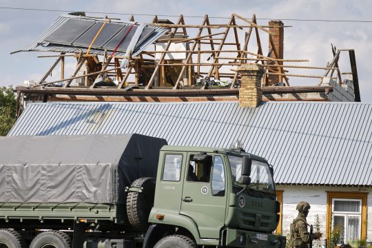 Schäden an Häusern in Polen durch russische Drohnen