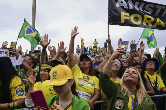 Demonstration von Bolsonaro-Unterstützern in Rio de Janeiro