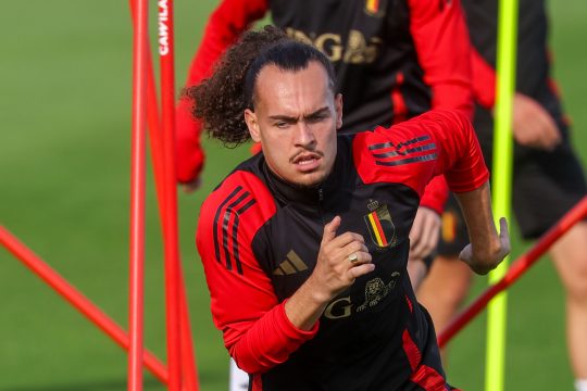 Arthur Theate bei einem Training der Roten Teufel