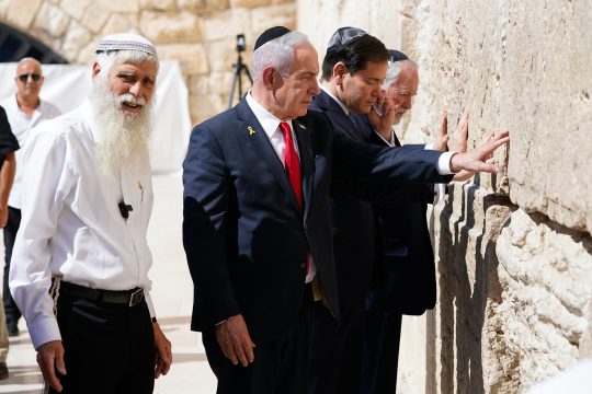 US-Außenminister Rubio und Israels Regierungschef Netanjahu beim Besuch der Klagemauer