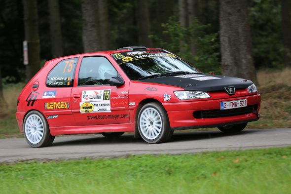 Mario Schöpges/Jason Schöpges (Peugeot 306 RS) bei der East Belgian Rallye