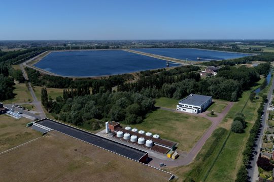 Speichersee in der Gemeinde Evergem in Ostflandern