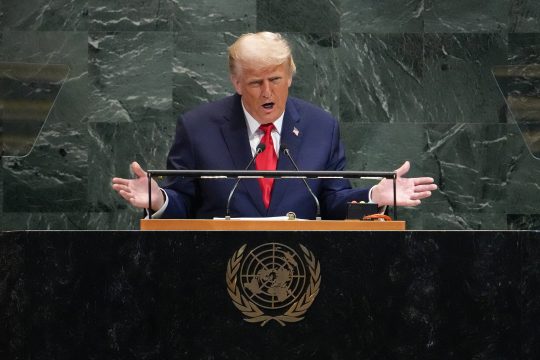 US-Präsident Trump bei seiner Rede vor der UN-Vollversammlung