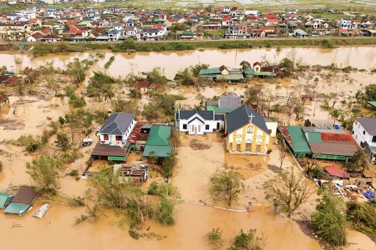 Überschwemmungen nach dem Taifun