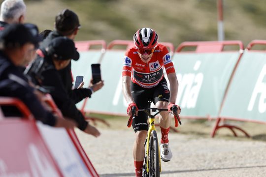 Jonas Vingegaard auf den letzten Metern vor der Bergankunft