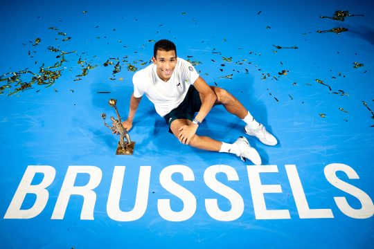 Félix Auger-Alliassime nach seinem Sieg bei den European Open in Brüssel