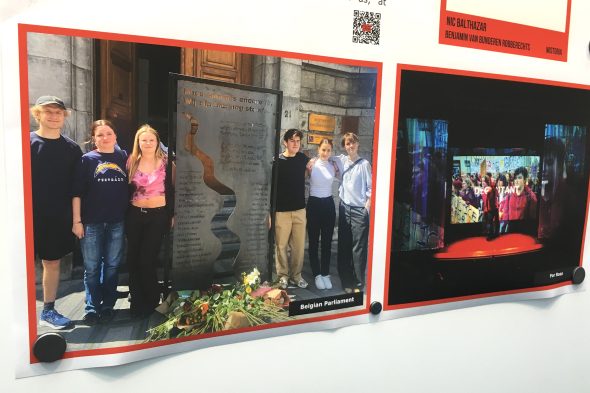 Gegenstände der Ausstellung „Flut – Juli 2021. Eine Katastrophe im Herzen von Europa“ im Europaparlament
