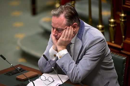 Premier Bart de Wever im Plenarsaal der Kammer