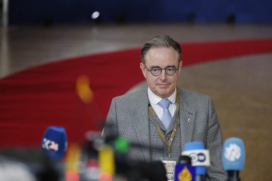 Bart De Wever spricht vor dem EU-Gipfel in Brüssel