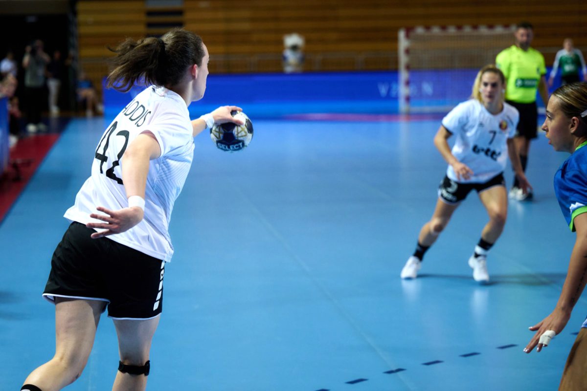 Giulia Addis beim Spiel der Black Arrows in Slowenien