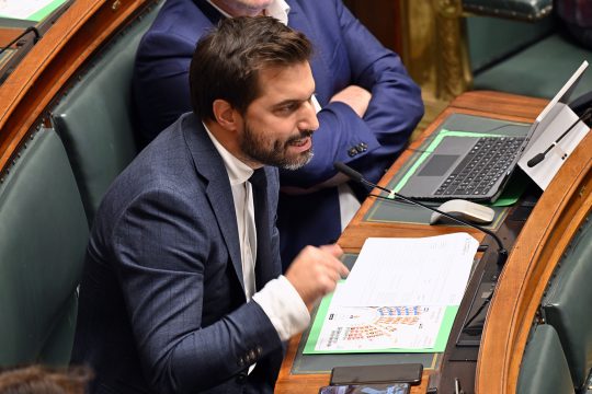 MR-Chef Georges-Louis Bouchez in der Kammer