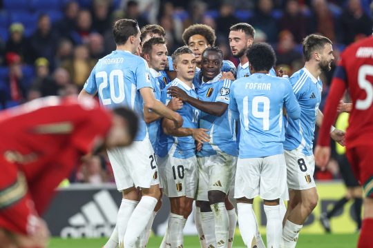 Spieler der Roten Teufel nach dem 4:2-Sieg in Wales