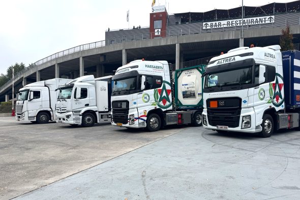 Drei Wasserstoff-LKW in Spa-Francorchamps