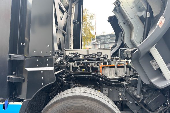 Nahaufnahme eines Wasserstoff-LKW in Spa-Francorchamps