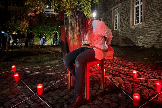 In Monschau wurde es nach Einbruch der Dunkelheit gruselig (