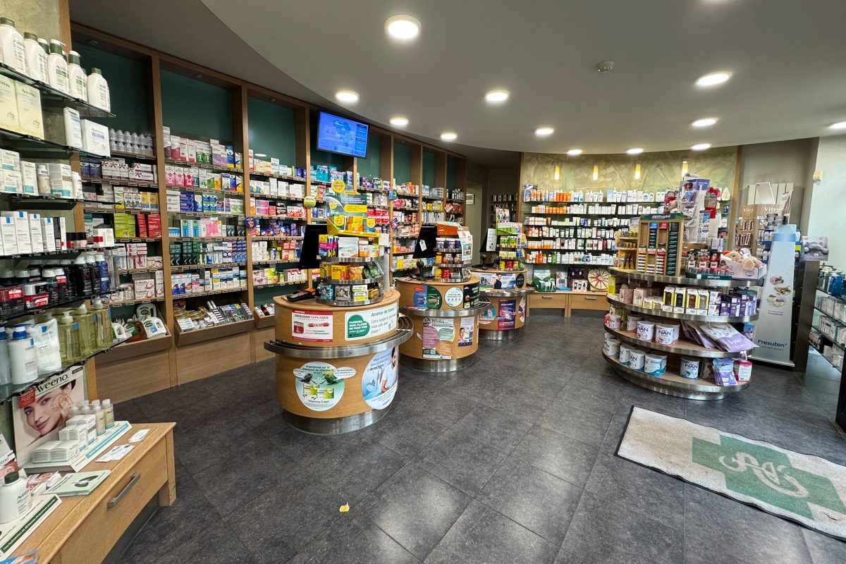 Verkaufsraum der Apotheke Mertens