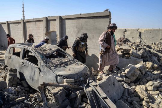 Taliban-Sicherheitspersonal in der Provinz Kandahar am Donnerstag