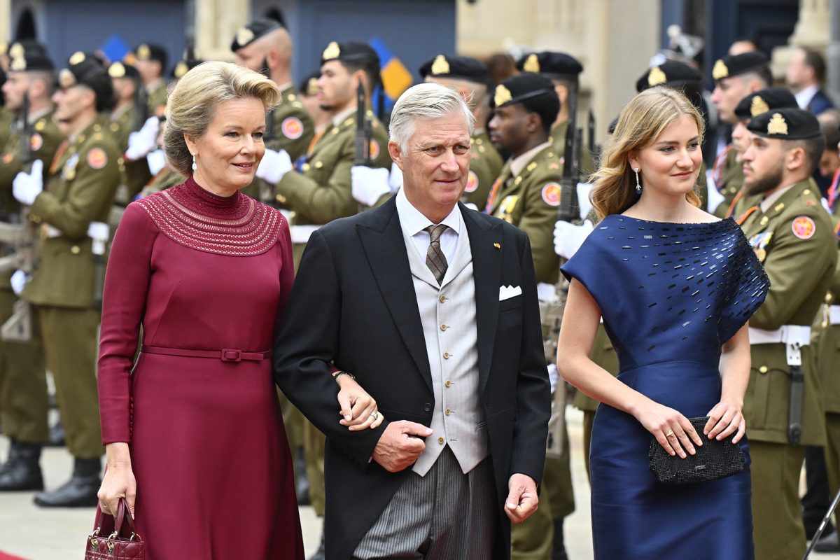 Königin Mathilde, König Philippe und Prinzessin Elisabeth bei den Feierllichkeiten zum Thronwechsel in Luxemburg 