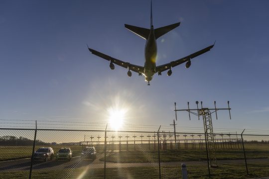 Flugzeug bei der Landung