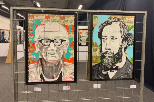 Werke der Ausstellung "Fier et belge?" von Michael Dujardin