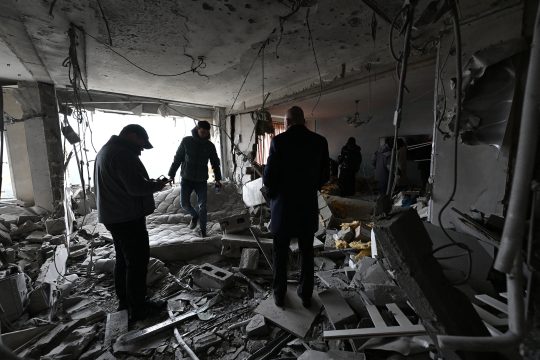 zerstörtes Appartement