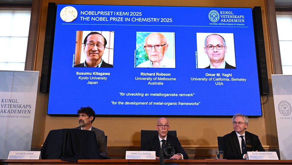 Verkündung der Träger des Nobelpreises für Chemie 2025