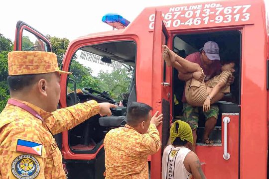 Evakuierung nach dem Erdbeben