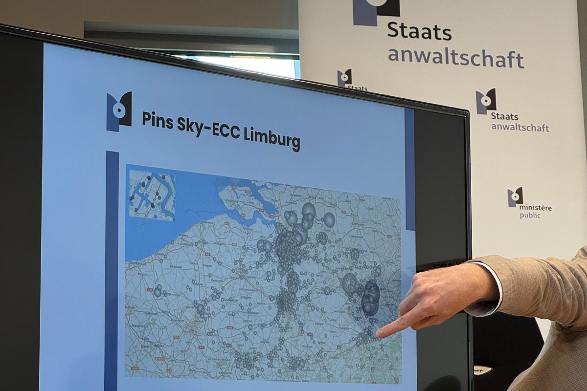 Die erfassten Standorte der Bande auf einer Karten