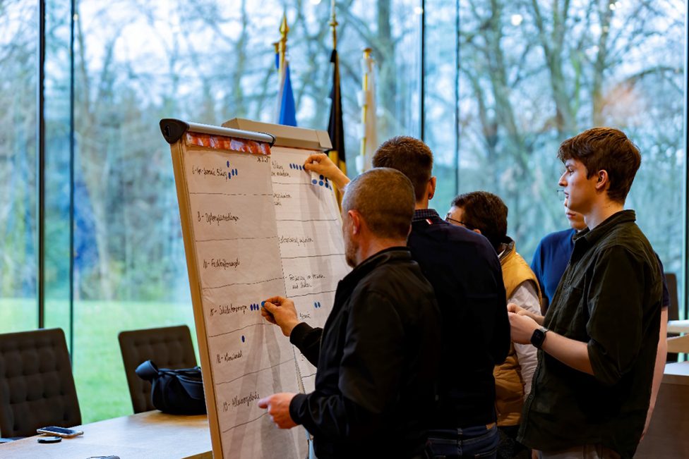 Der Bürgerrat bei der Wahl des Themas für die sechste Bürgerversammlung im März 2024