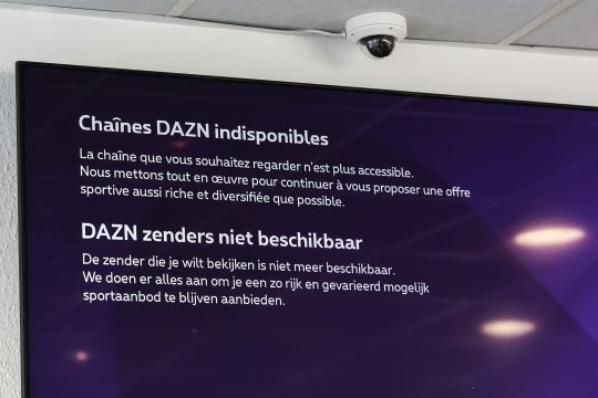 Anzeigetafel "DAZN-Sender nicht verfügbar"