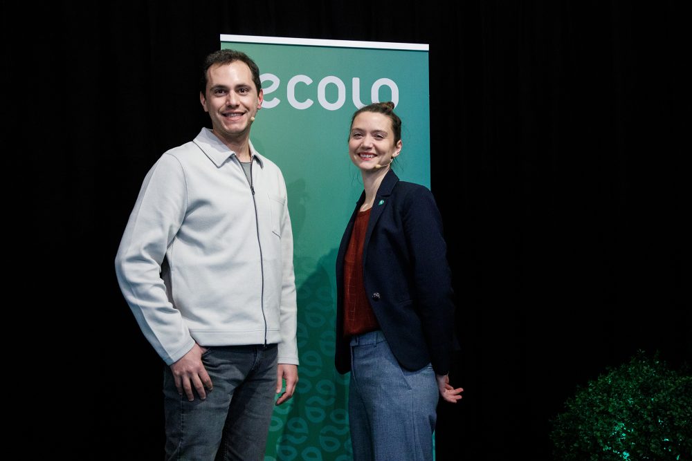 Die Co-Vorsitzenden von Ecolo, Samuel Cogolati und Marie Lecocq