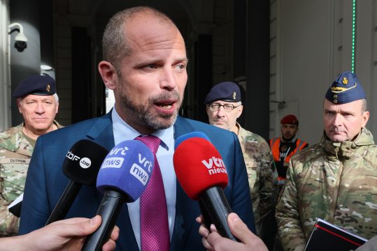 Verteidigungsminister Francken nach dem Treffen des Nationalen Sicherheitsrates