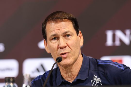 Der Coach der Roten Teufel, Rudi Garcia, bei der Mannschaftsvorstellung für die nächsten WM-Qualifikationsspiele
