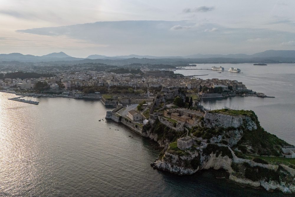 Luftbild von Korfu, der Hauptstadt der gleichnamigen Insel
