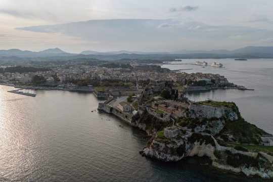 Luftbild von Korfu, der Hauptstadt der gleichnamigen Insel