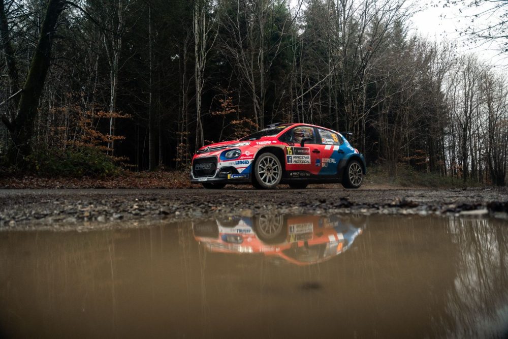 Tom Heindrichs/Jonas Schmitz im Citroën C3 Rally2 beim Shakedown zur Spa-Rallye