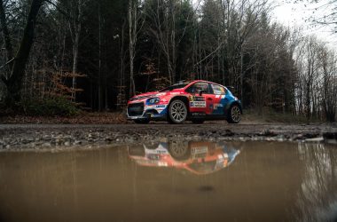 Tom Heindrichs/Jonas Schmitz im Citroën C3 Rally2 beim Shakedown zur Spa-Rallye