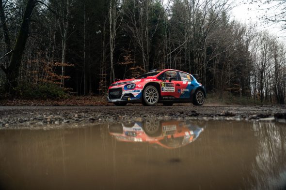 Tom Heindrichs/Jonas Schmitz im Citroën C3 Rally2 beim Shakedown zur Spa-Rallye