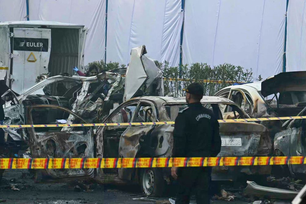 Zerstörungen nach der Autoexplosion in Neu-Delhi