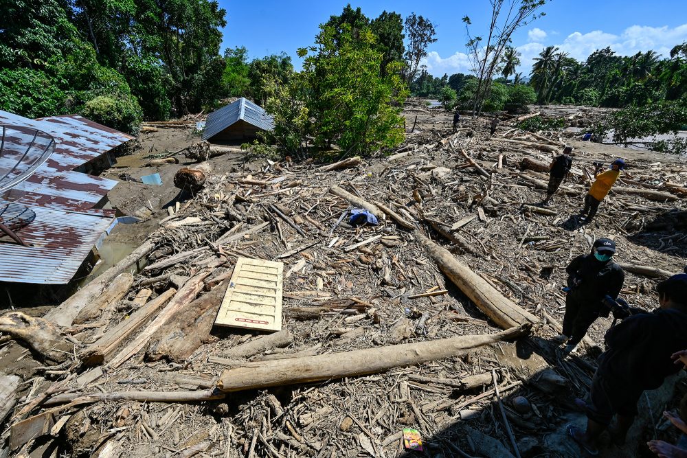 In vielen betroffenen Regionen hinterlässt der Regen eine Schneise der Verwüstung